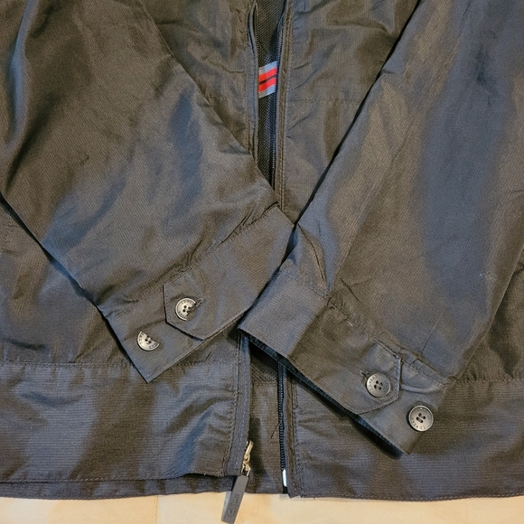 ID wear men's size: extra large zip-up black windbreaker jacket 100% polyester - Picture 6 of 16